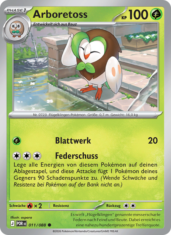 Arboretoss 011 — Optimale Ordnung (German Pokémon TCG card)