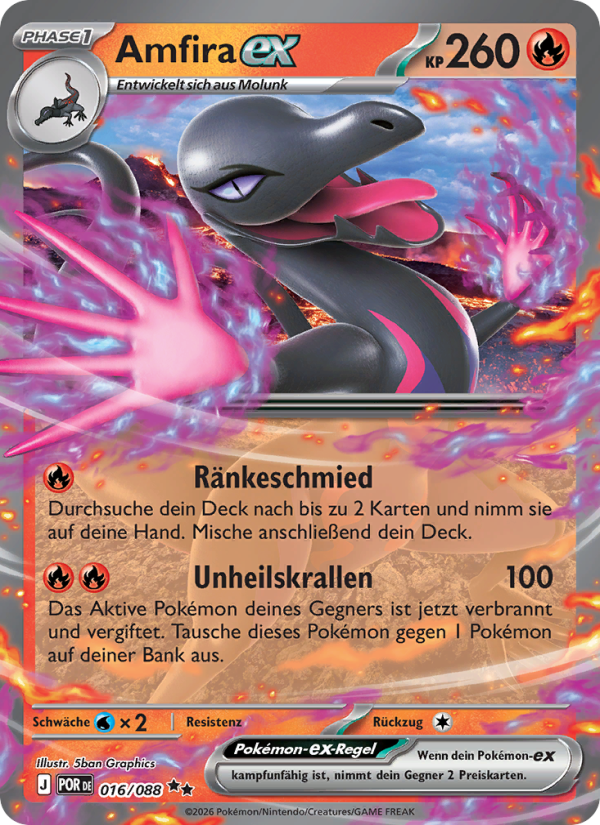 Amfira-ex 016 — Optimale Ordnung (German Pokémon TCG card)