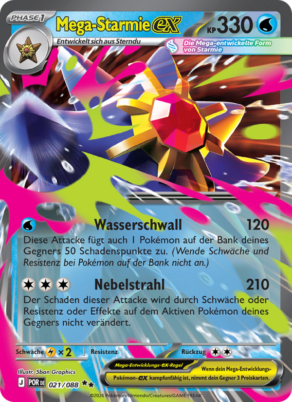 Mega-Starmie-ex 021 — Optimale Ordnung (German Pokémon TCG card)