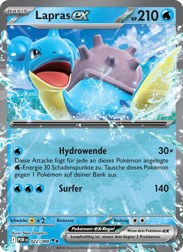 Lapras-ex 022 — Optimale Ordnung (German Pokémon TCG card)