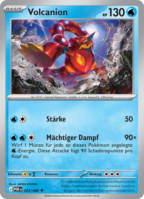 Volcanion 025 — Optimale Ordnung (German Pokémon TCG card)