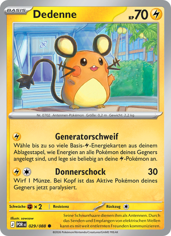 Dedenne 029 — Optimale Ordnung (German Pokémon TCG card)
