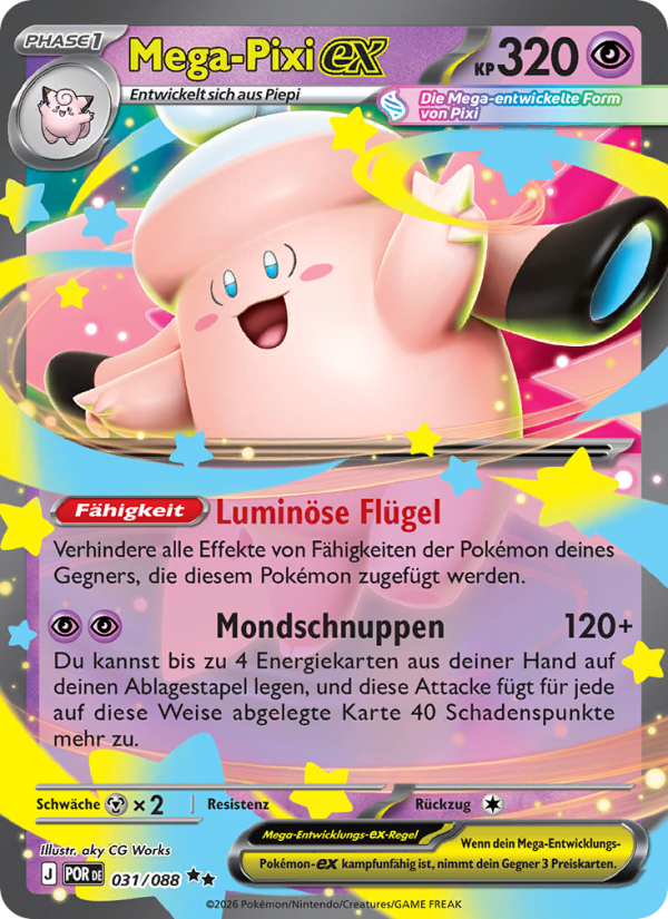Mega-Pixi-ex 031 — Optimale Ordnung (German Pokémon TCG card)