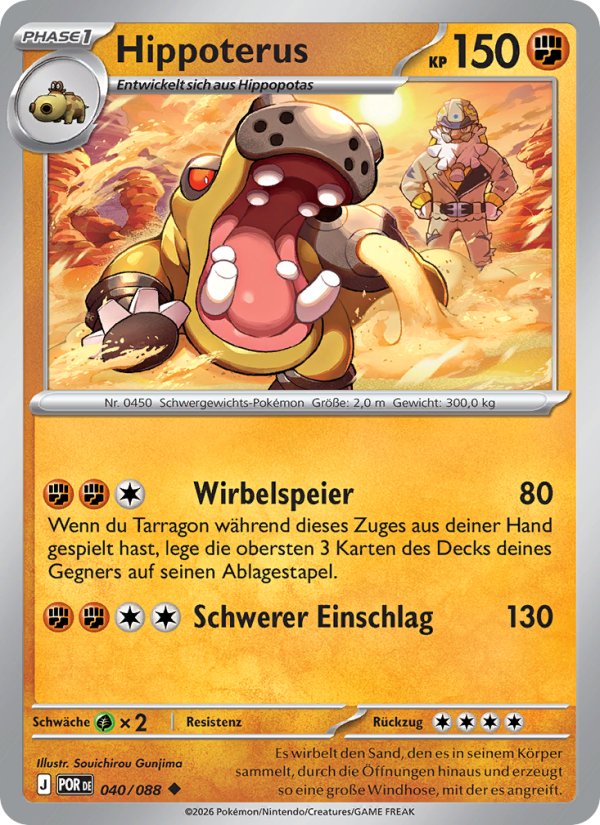 Hippoterus 040 — Optimale Ordnung (German Pokémon TCG card)