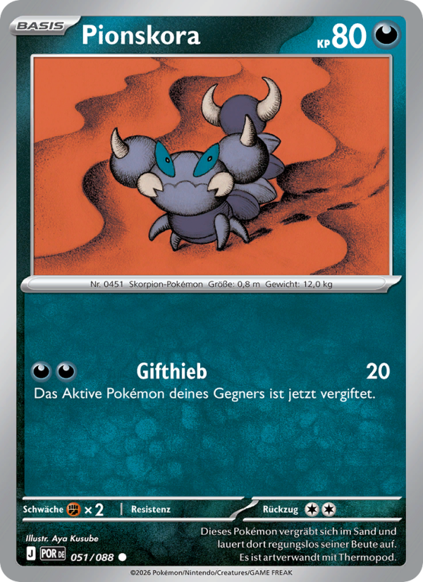 Pionskora 051 — Optimale Ordnung (German Pokémon TCG card)