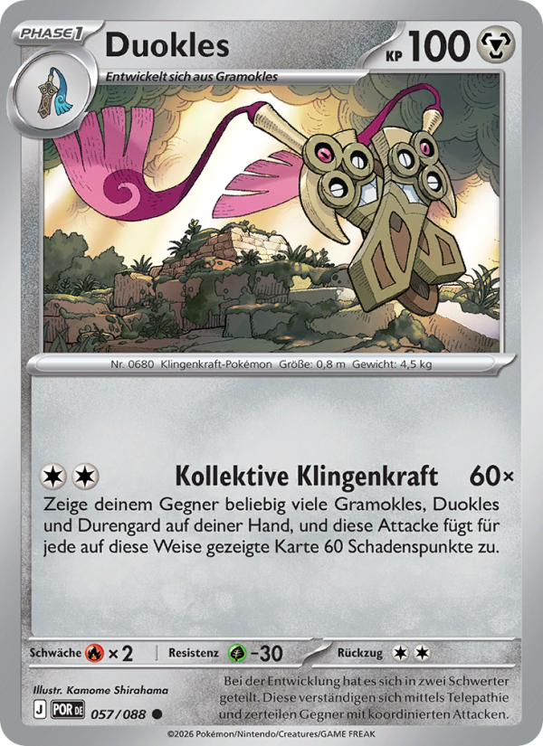 Duokles 057 — Optimale Ordnung (German Pokémon TCG card)