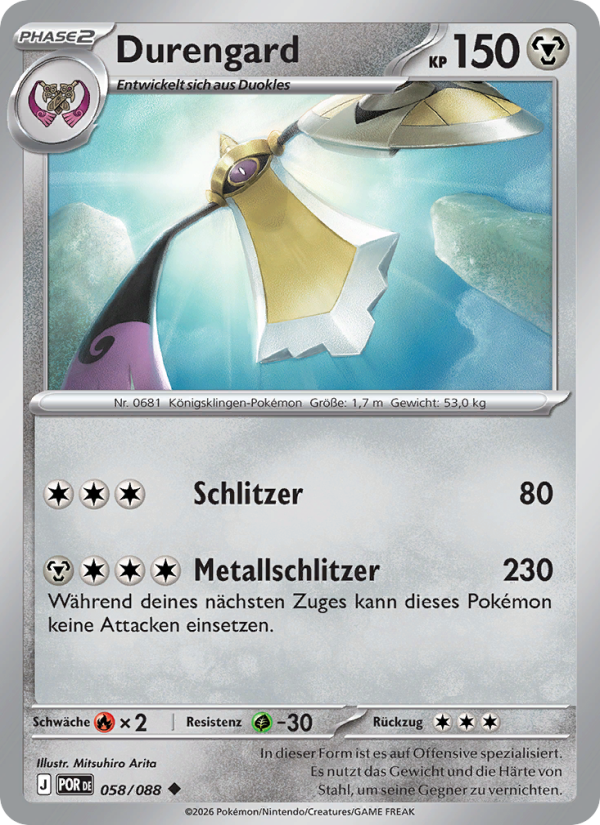 Durengard 058 — Optimale Ordnung (German Pokémon TCG card)
