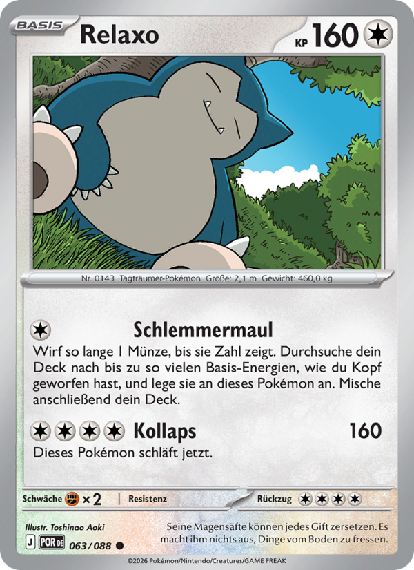 Relaxo 063 — Optimale Ordnung (German Pokémon TCG card)