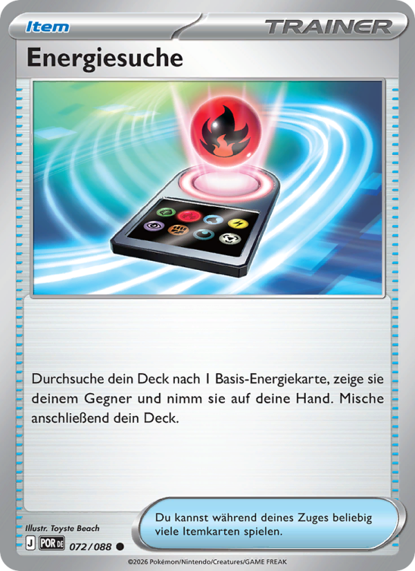 Energiesuche 072 — Optimale Ordnung (German Pokémon TCG card)
