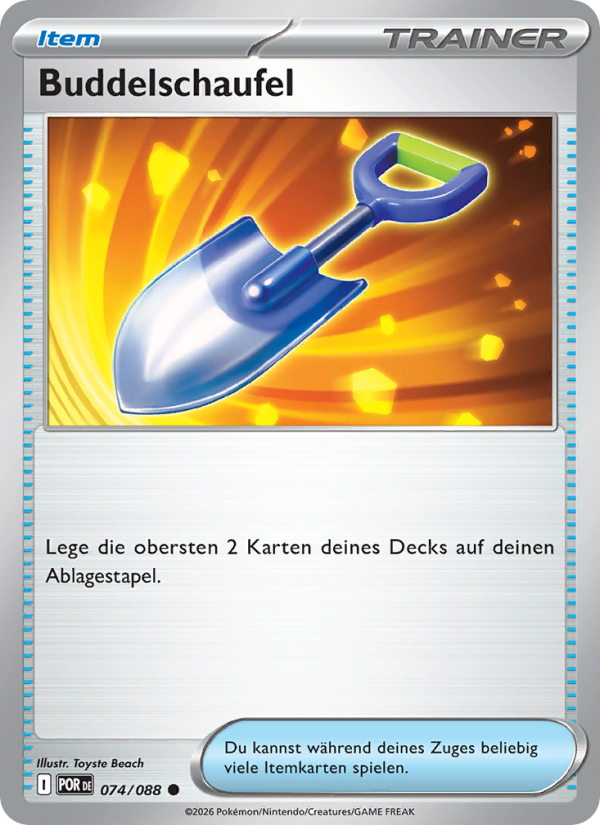 Buddelschaufel 074 — Optimale Ordnung (German Pokémon TCG card)