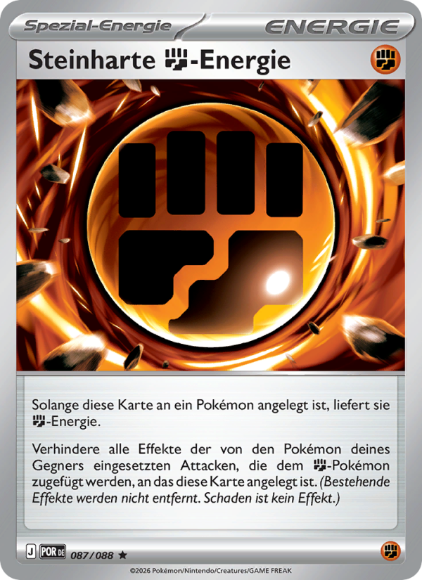 Steinharte Fighting-Energie 087 — Optimale Ordnung (German Pokémon TCG card)