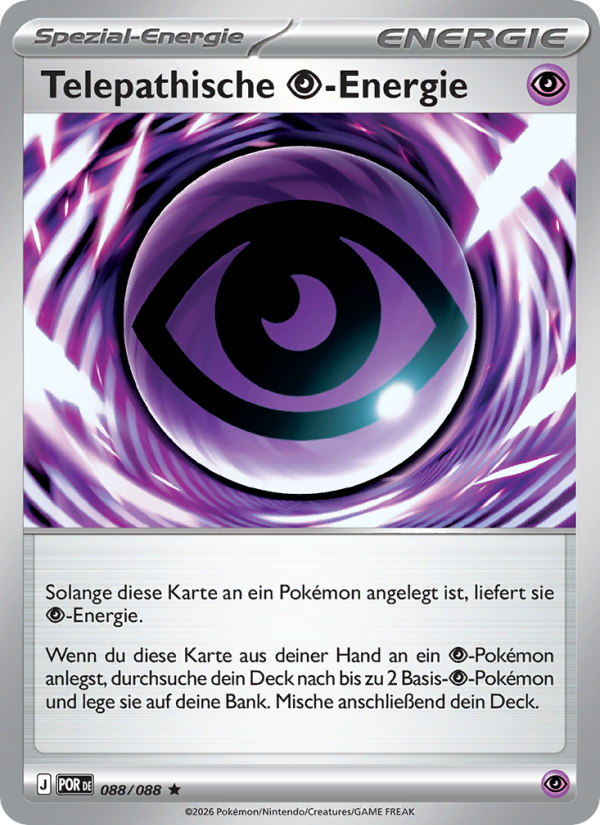 Telepathische Psychic-Energie 088 — Optimale Ordnung (German Pokémon TCG card)