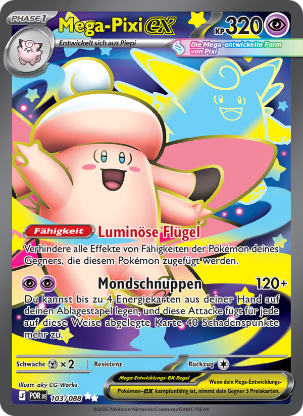 Mega-Pixi-ex 103 — Optimale Ordnung (German Pokémon TCG card)