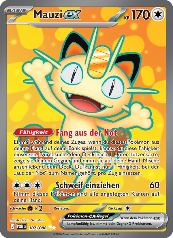 Mauzi-ex 107 — Optimale Ordnung (German Pokémon TCG card)