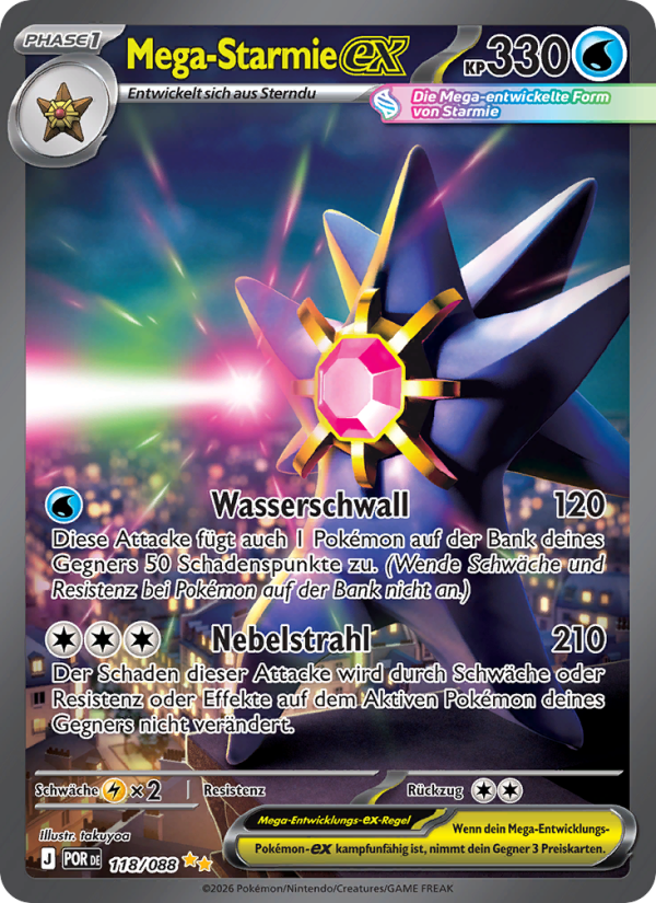 Mega-Starmie-ex 118 — Optimale Ordnung (German Pokémon TCG card)