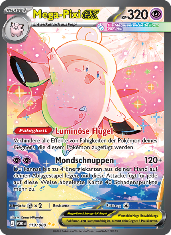 Mega-Pixi-ex 119 — Optimale Ordnung (German Pokémon TCG card)