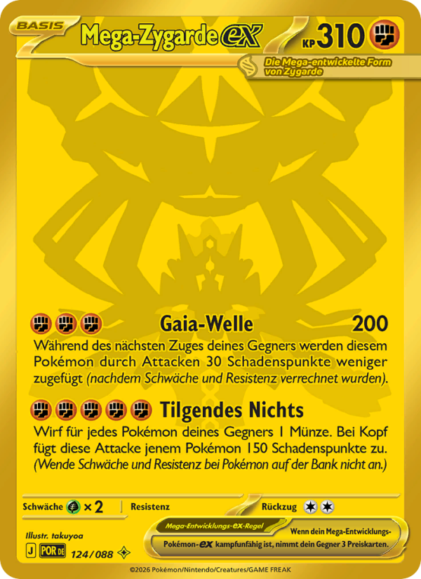 Mega-Zygarde-ex 124 — Optimale Ordnung (German Pokémon TCG card)