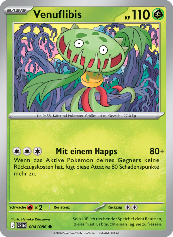 Venuflibis 004 — Wachsendes Chaos (German Pokémon TCG card)