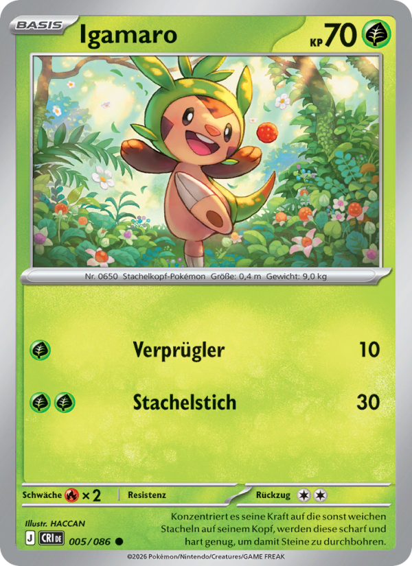 Igamaro 005 — Wachsendes Chaos (German Pokémon TCG card)