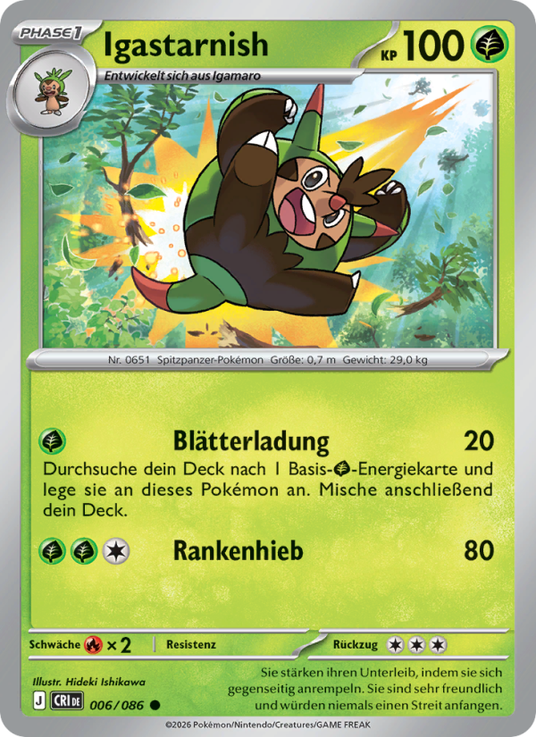 Igastarnish 006 — Wachsendes Chaos (German Pokémon TCG card)