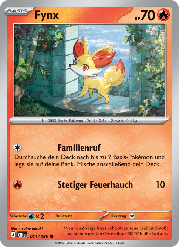 Fynx 011 — Wachsendes Chaos (German Pokémon TCG card)
