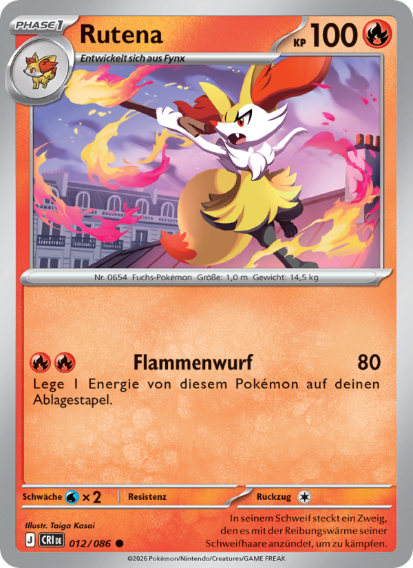 Rutena 012 — Wachsendes Chaos (German Pokémon TCG card)