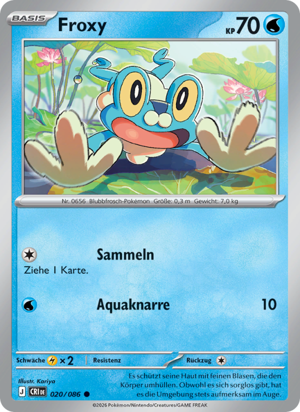 Froxy 020 — Wachsendes Chaos (German Pokémon TCG card)