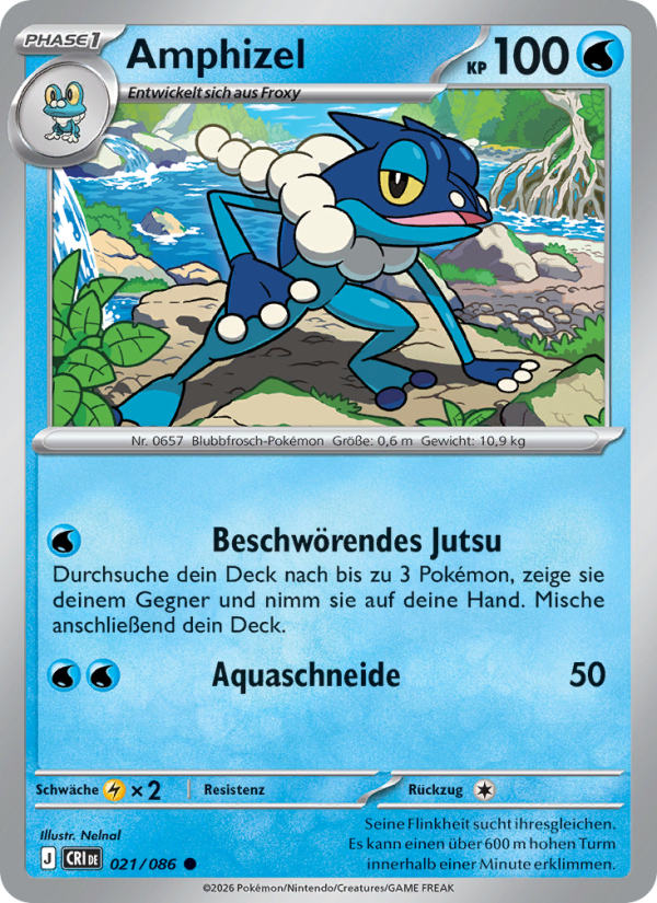 Amphizel 021 — Wachsendes Chaos (German Pokémon TCG card)