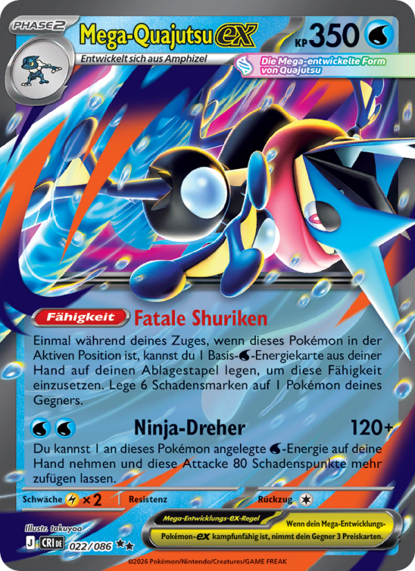 Mega-Quajutsu-ex 022 — Wachsendes Chaos (German Pokémon TCG card)