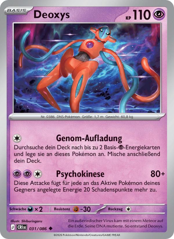 Deoxys 031 — Wachsendes Chaos (German Pokémon TCG card)
