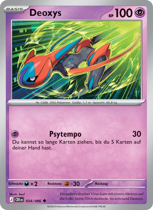 Deoxys 034 — Wachsendes Chaos (German Pokémon TCG card)