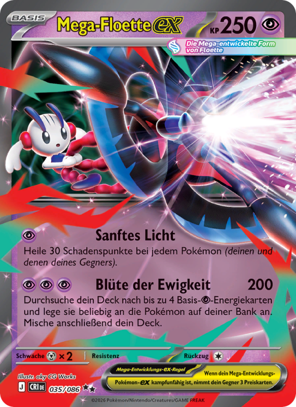 Mega-Floette-ex 035 — Wachsendes Chaos (German Pokémon TCG card)