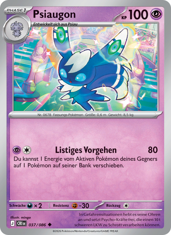 Psiaugon 037 — Wachsendes Chaos (German Pokémon TCG card)