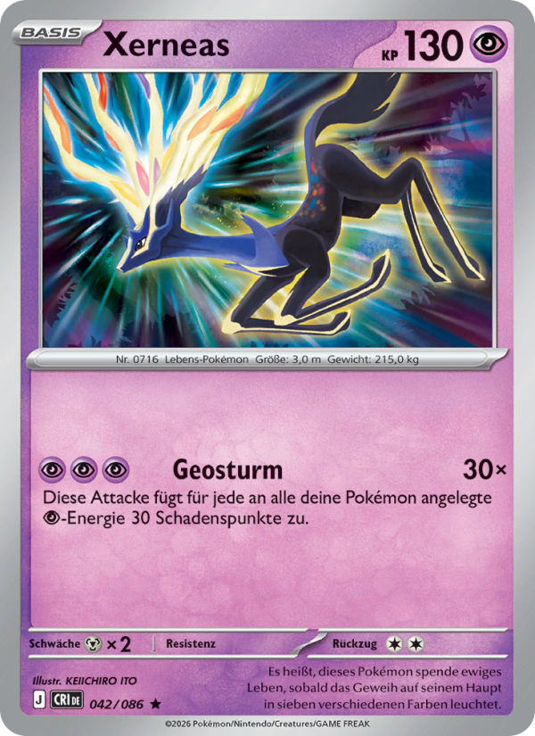 Xerneas 042 — Wachsendes Chaos (German Pokémon TCG card)