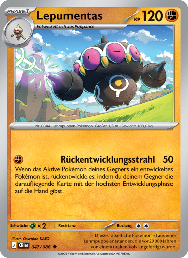 Lepumentas 047 — Wachsendes Chaos (German Pokémon TCG card)