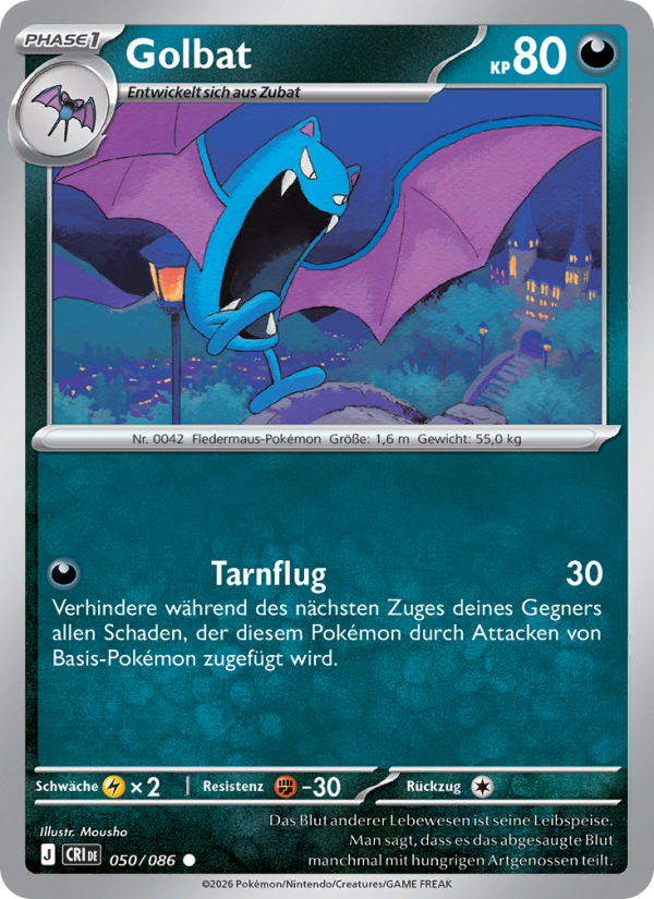 Golbat 050 — Wachsendes Chaos (German Pokémon TCG card)