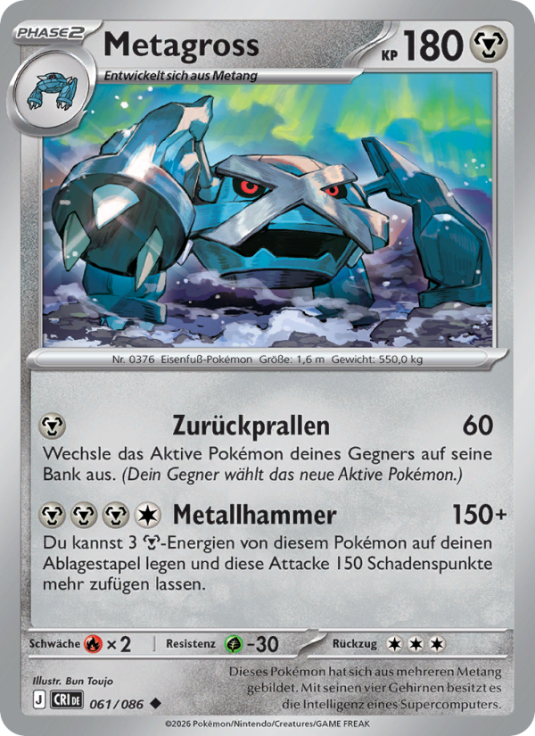 Metagross 061 — Wachsendes Chaos (German Pokémon TCG card)