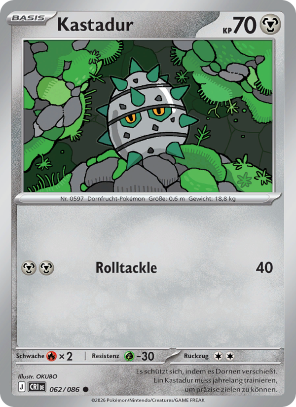 Kastadur 062 — Wachsendes Chaos (German Pokémon TCG card)