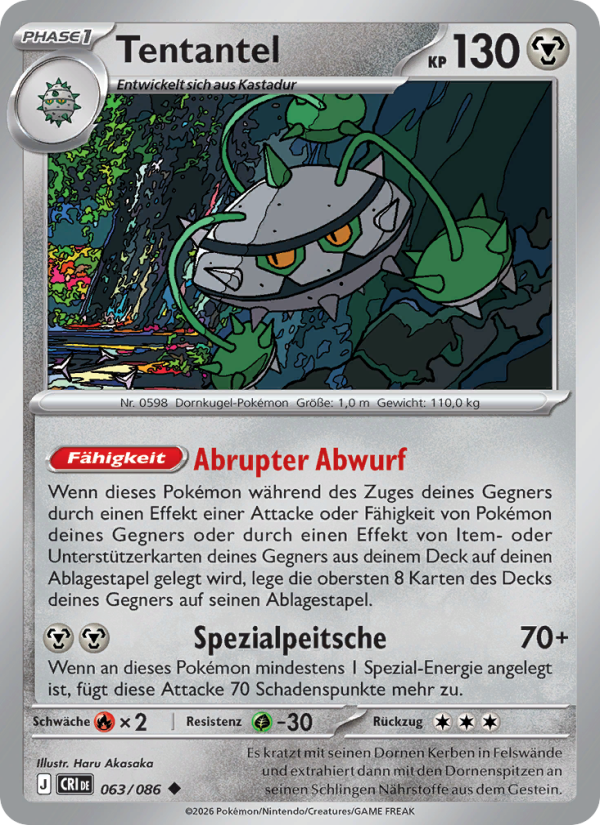 Tentantel 063 — Wachsendes Chaos (German Pokémon TCG card)