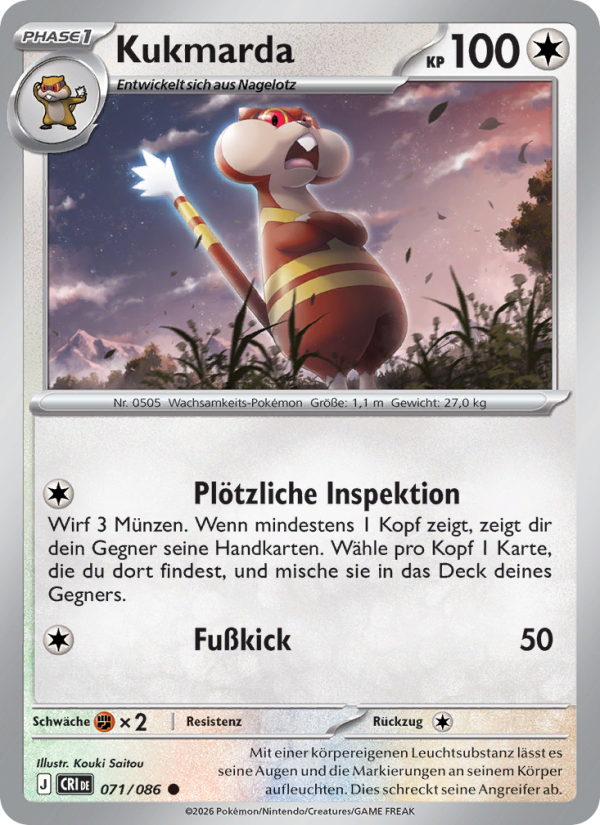 Kukmarda 071 — Wachsendes Chaos (German Pokémon TCG card)