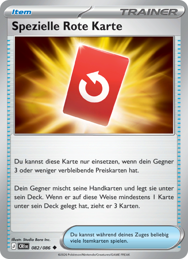 Spezielle Rote Karte 082 — Wachsendes Chaos (German Pokémon TCG card)