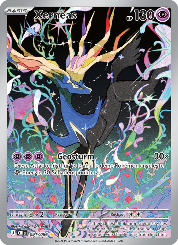 Xerneas 091 — Wachsendes Chaos (German Pokémon TCG card)
