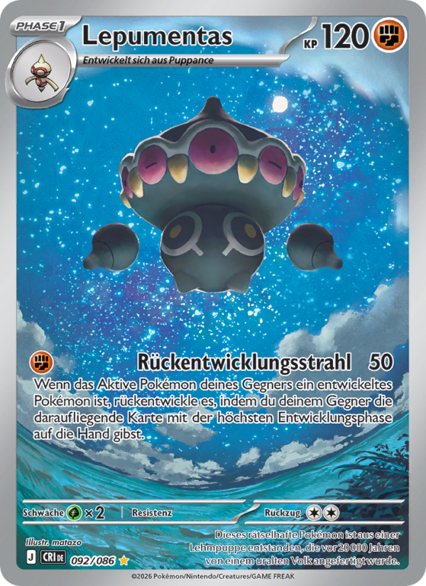 Lepumentas 092 — Wachsendes Chaos (German Pokémon TCG card)