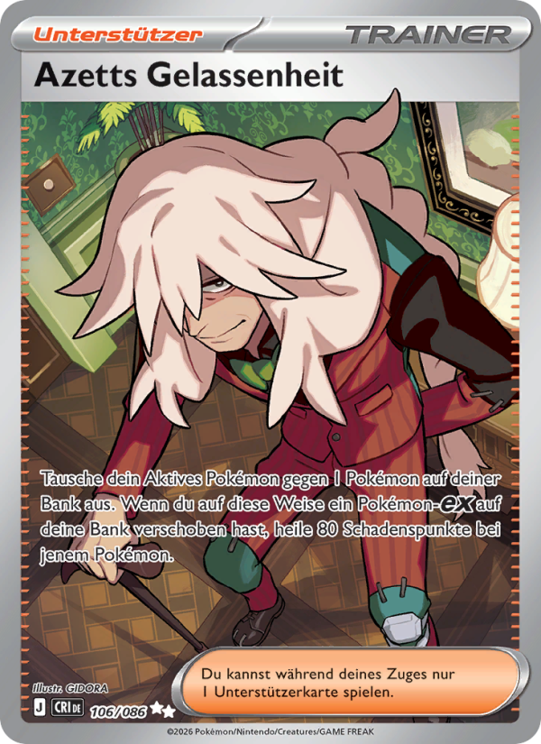 Azetts Gelassenheit 106 — Wachsendes Chaos (German Pokémon TCG card)