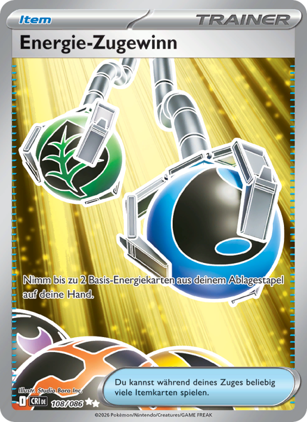 Energie-Zugewinn 108 — Wachsendes Chaos (German Pokémon TCG card)