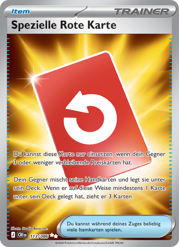 Spezielle Rote Karte 113 — Wachsendes Chaos (German Pokémon TCG card)