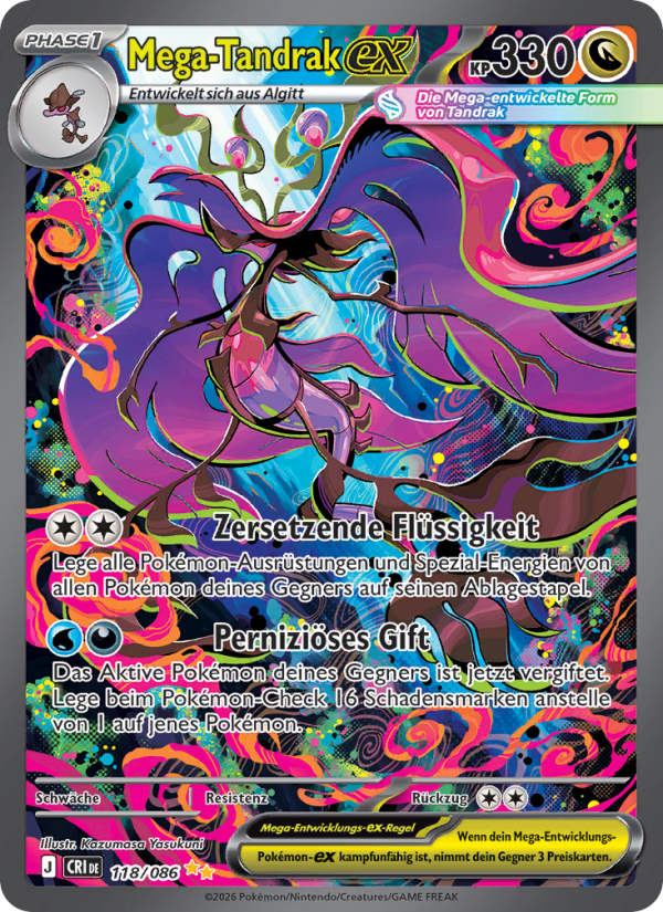 Mega-Tandrak-ex 118 — Wachsendes Chaos (German Pokémon TCG card)