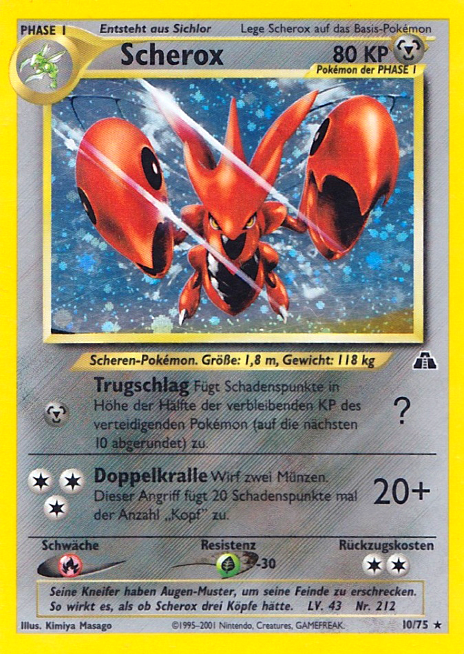 Scherox 10 — Neo Discovery (German Pokémon TCG card)