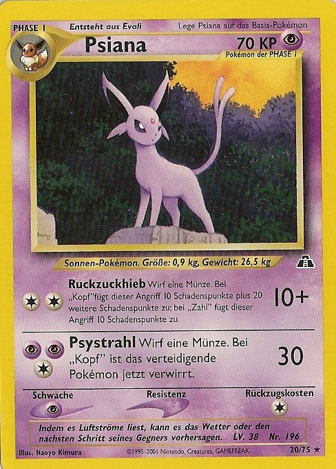 Psiana 20 — Neo Discovery (German Pokémon TCG card)