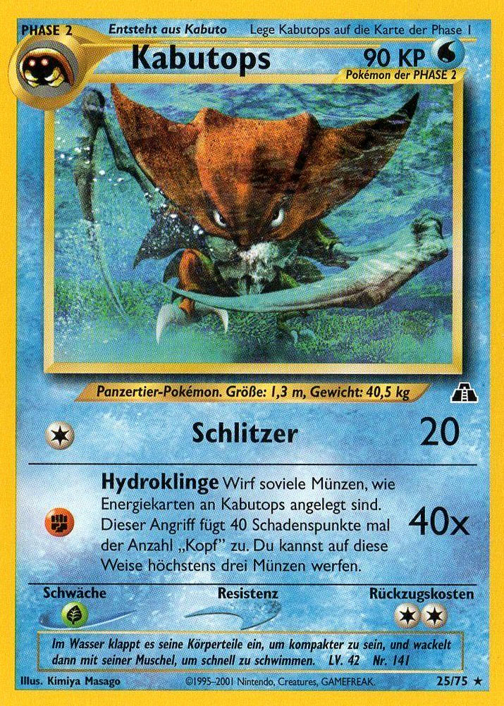 Kabutops 25 — Neo Discovery (German Pokémon TCG card)